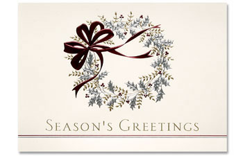 Season's Greetings Foil Wreath