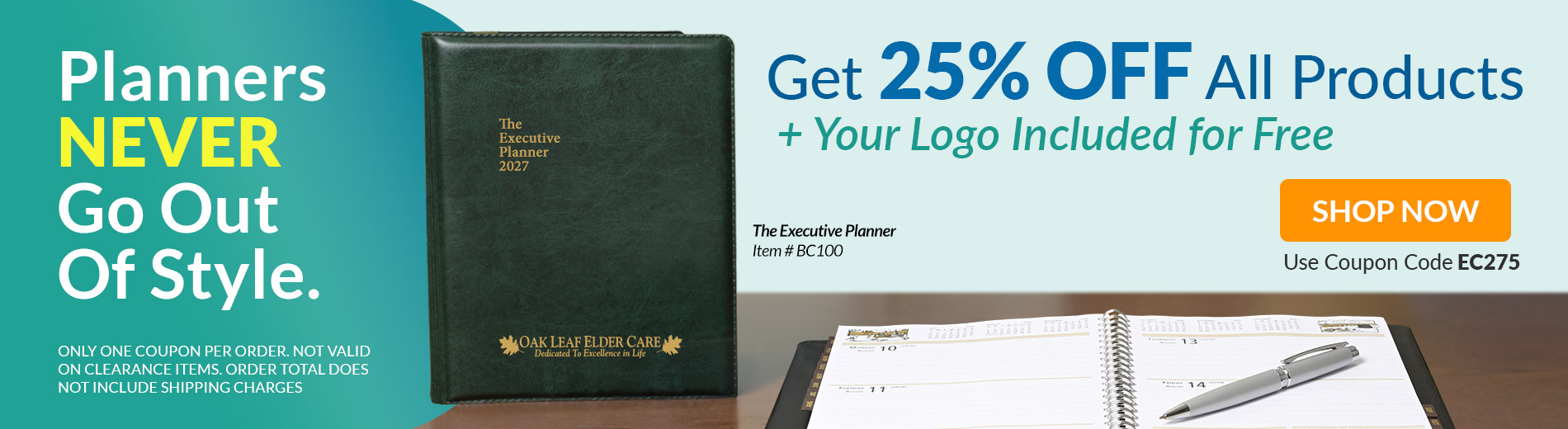 25% off + Free Logo
